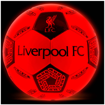 FC Liverpool nogometna lopta LED Glow Football - size 5