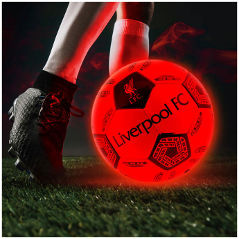 FC Liverpool nogometna lopta LED Glow Football - size 5