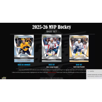 NHL boxovi NHL hokejske karte 2025-26 Upper Deck MVP Hockey Retail Box