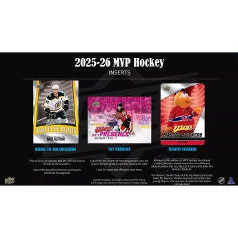 NHL boxovi NHL hokejske karte 2025-26 Upper Deck MVP Hockey Retail Box
