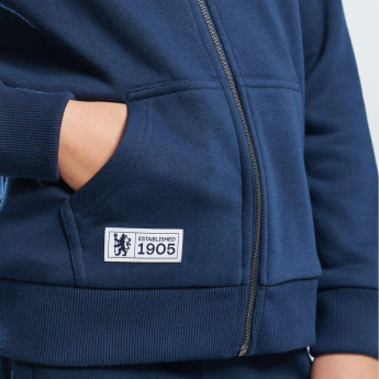 FC Chelsea dječja majica s kapuljačom Full Zip navy