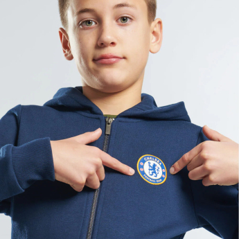 FC Chelsea dječja majica s kapuljačom Full Zip navy