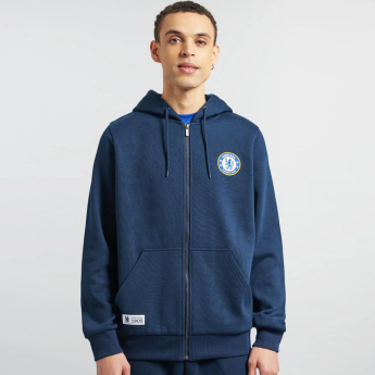 FC Chelsea muška majica s kapuljačom Full Zip navy
