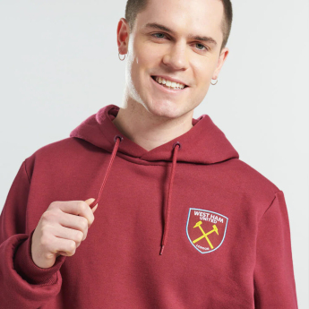 West Ham United muška majica s kapuljačom Crest claret