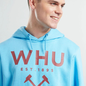 West Ham United muška majica s kapuljačom Logo blue