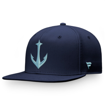 Seattle Kraken šilterica ravnog oboda Secondary Logo Snapback navy