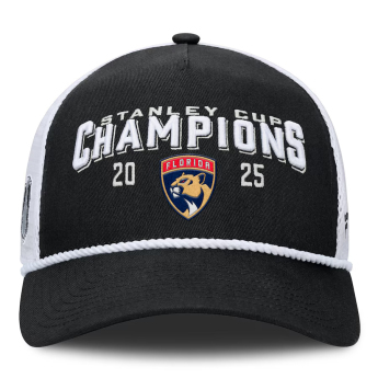 Florida Panthers kapa za bejzbol 2025 Stanley Cup Champions A-Frame Roper Meshback Adjustable Black