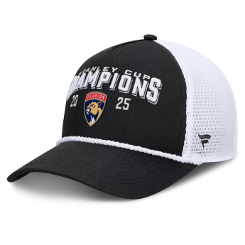 Florida Panthers kapa za bejzbol 2025 Stanley Cup Champions A-Frame Roper Meshback Adjustable Black