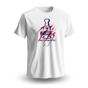 Florida Panthers dječja majica Vítek Vaněček #41 Stanley Cup Champion 2025 White