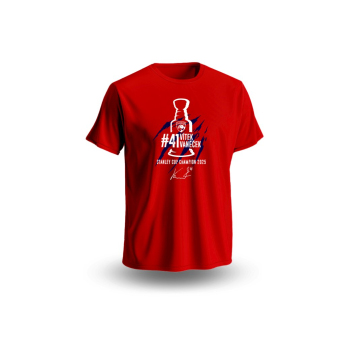 Florida Panthers dječja majica Vítek Vaněček #41 Stanley Cup Champion 2025 Red