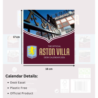 Aston Villa stolni kalendar 2026