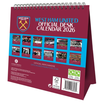 West Ham United stolni kalendar 2026