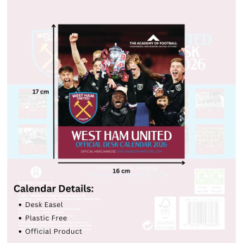 West Ham United stolni kalendar 2026
