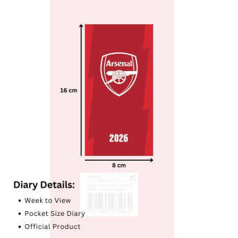 FC Arsenal dnevnik Slim 2026