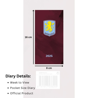 Aston Villa dnevnik Slim 2026