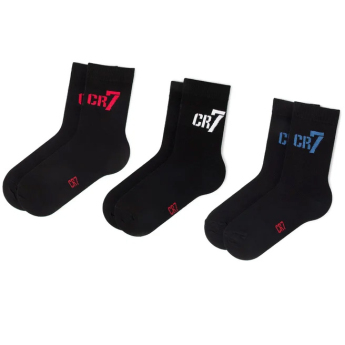 Cristiano Ronaldo dětské ponožky 3pack CR7 black