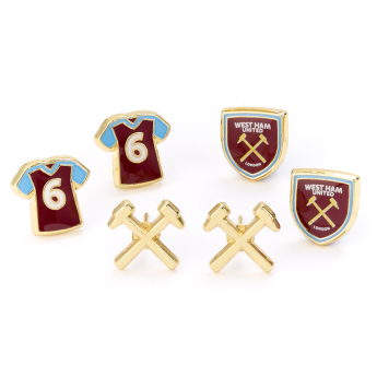 West Ham United set naušnica three unique designs