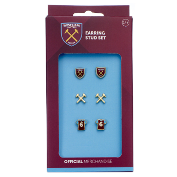 West Ham United set naušnica three unique designs