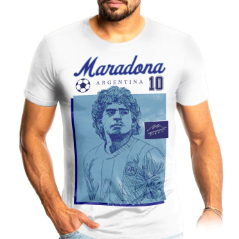 Nogometne reprezentacije muška majica Argentina Diego Maradona Photo white