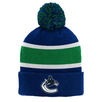 Vancouver Canucks dječja zimska kapa Cuffed Beanie With Pom blue