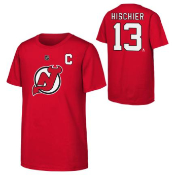 New Jersey Devils dječja majica Nico Hischier Flat Captains N&N Ss Ctn red