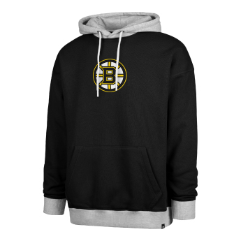 Boston Bruins muška majica s kapuljačom 47 Patch Drop Shoulder Hood black