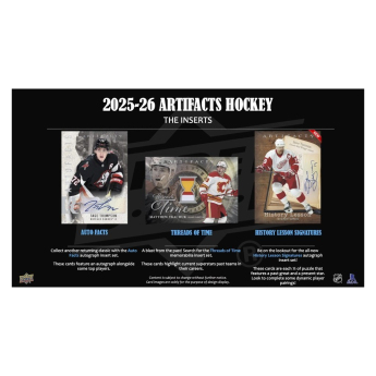 NHL boxovi NHL hokejske karte 2025-26 Upper Deck Artifacts Hockey Hobby Box