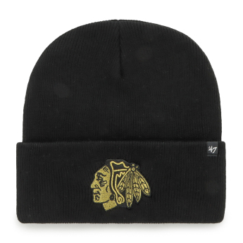 Chicago Blackhawks zimske kape Haymaker Metallic 47 Cuff Knit Black