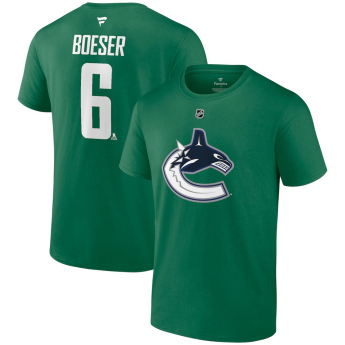 Vancouver Canucks muška majica Brock Boeser #6 Authentic Stack Name & Number green