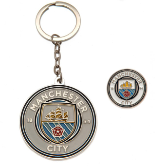 Manchester City privjesak za ključeve i bedž design set