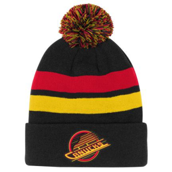 Vancouver Canucks dječja zimska kapa Cuffed Beanie With Pom black
