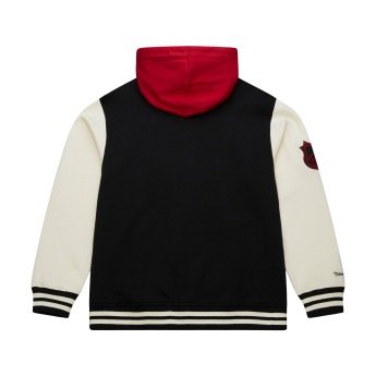 Chicago Blackhawks muška majica s kapuljačom Courtside Fleece Button Front Vintage Logo