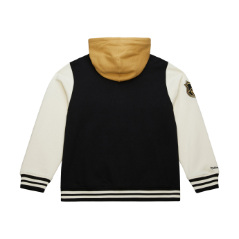 Vegas Golden Knights muška majica s kapuljačom Courtside Fleece Button Front Vintage Logo