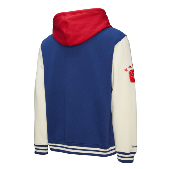 New York Rangers muška majica s kapuljačom Courtside Fleece Button Front Vintage Logo