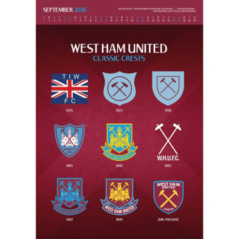 West Ham United kalendar Deluxe 2026