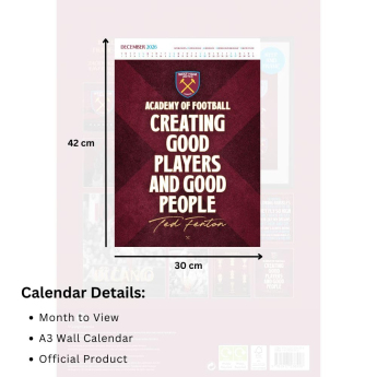 West Ham United kalendar Deluxe 2026
