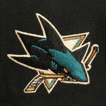 San Jose Sharks šilterica ravnog oboda Cream Script Snapback black
