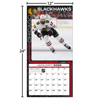 Chicago Blackhawks kalendar 2026 Wall