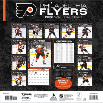 Philadelphia Flyers kalendar 2026 Wall