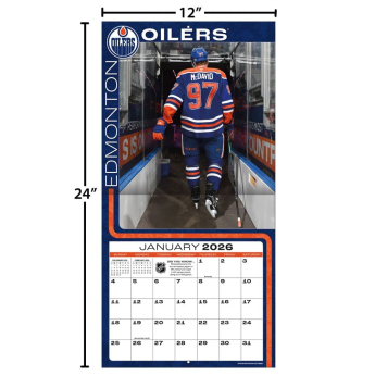 Edmonton Oilers kalendar Connor McDavid #97 2026 Wall