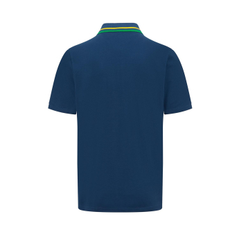 Ayrton Senna muška polo majica Logo navy 2022