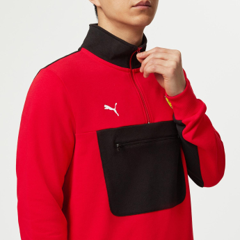 Ferrari muška majica 1/4 Zip Red F1 Team 2023