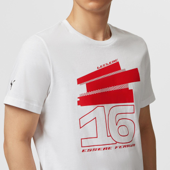 Ferrari muška majica Leclerc Driver White F1 Team 2023