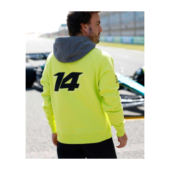 Aston Martin muška majica s kapuljačom Alonso Kimoa yellow F1 Team 2025