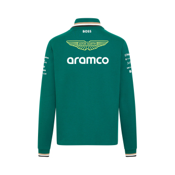 Aston Martin muška majica 1/4 Zip green F1 Team 2024