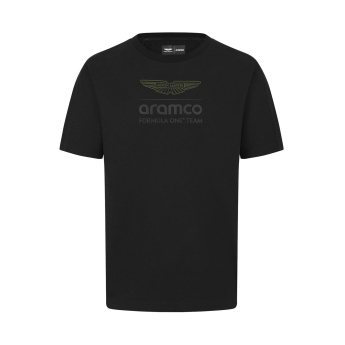 Aston Martin pánské tričko Logo Stealth black F1 team 2024
