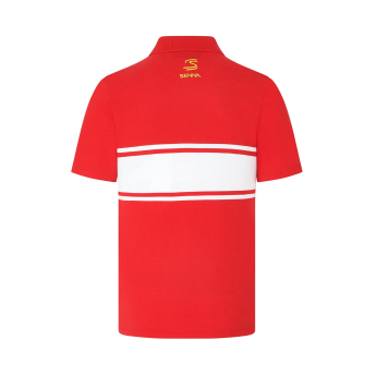 Ayrton Senna muška polo majica Legacy Patchwork red 2024