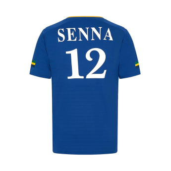 Ayrton Senna muška majica Stripe Sports blue 2024
