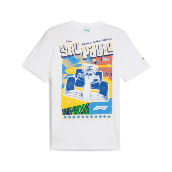 Formule 1 muška majica Brazil GP white 2024