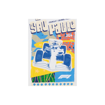 Formule 1 muška majica Brazil GP white 2024